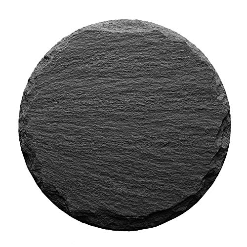 image for GOH DODD Drink Coasters with Holder, 8 Pieces Round Slate Stone Coaste