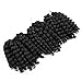3 Packs Wand Curl Crochet Hair Synthetic Crochet Braids 8 Inch Jamaican Bounce Twist African Braiding Hair For Black Women (1B)