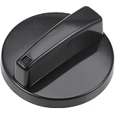 uxcell Timer Knobs Range Replacement Knobs 6mm Shaft Dia Time Control Knob 47mm Max Dia for Electronic Microwave Oven Cooker, Round Shaft