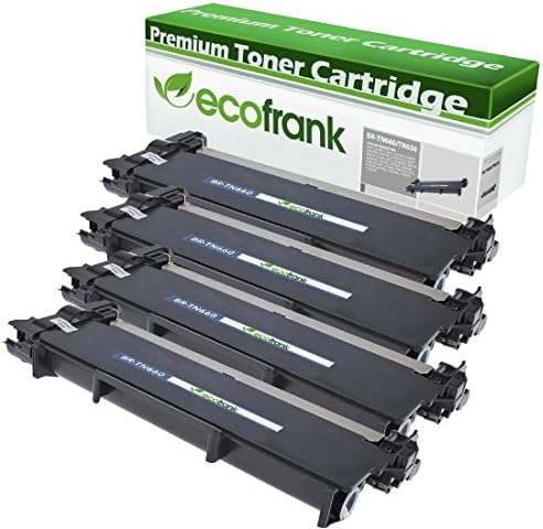 EcoFrank Compatible High Yield Toner Cartridge Replacement for Brother TN630 TN660 (Black, 4-Pack) Compatible With DCP-L2520DW DCP-L2540DW HL-L2300D HL-L2360DW