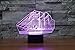 YANGHX FUGEST Sailboat 3D Night Light Ship Modern100~240v Night 7 Color Change LED Desk Table Light lamp (Color: Multicolor)