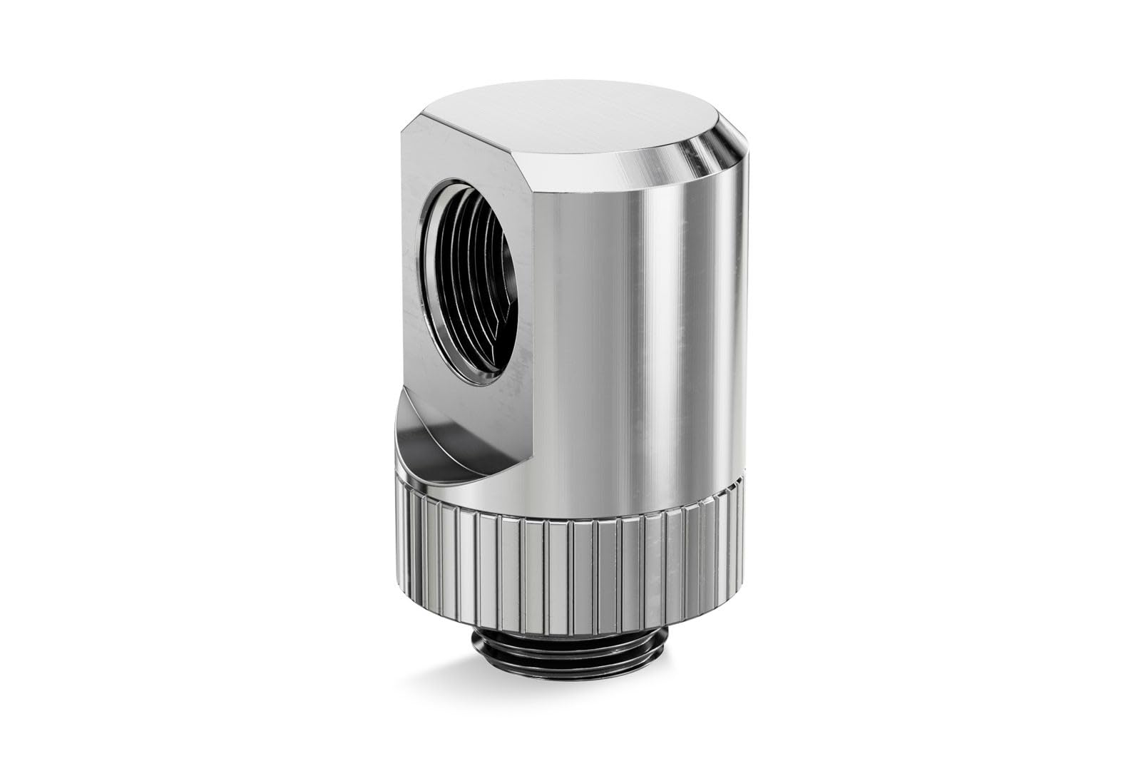 EK-Quantum Torque Rotary 90° Adapter Fitting, G1/4" Male to Female, Rotary Angled Adapter for PC Water Cooling, Nickel — image 1