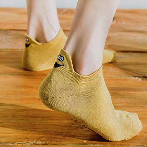 teyiwei-10-Paare-Frauen-Socken-Kawaii-Lustige-Ausdruck-Baumwolle-Gestickte-Maedchen-SoeckchenZufaellige-Farbe