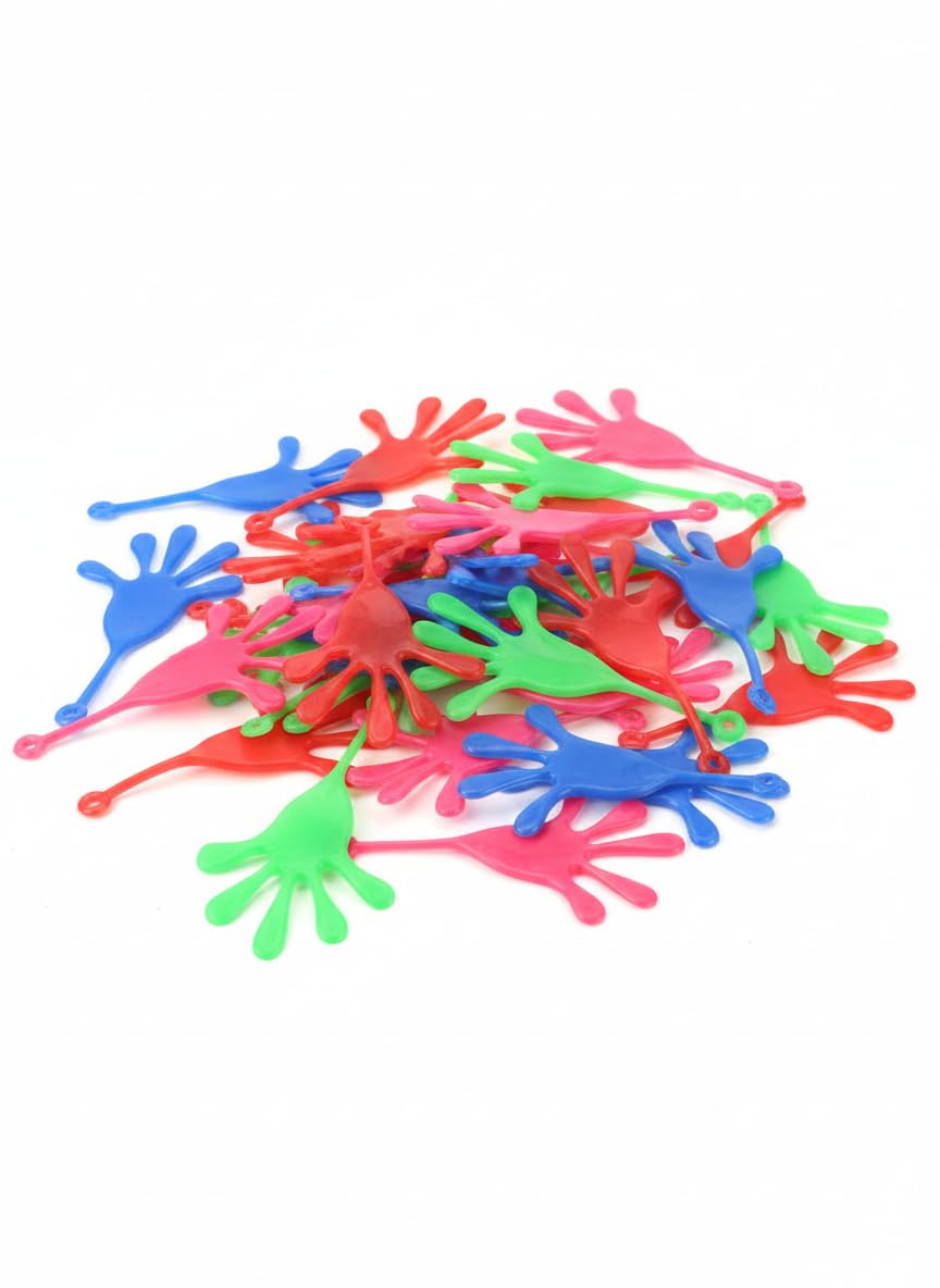 HiFEN 50 PCS Christmas Sticky Hands – Bulk Kids Party Bag Fillers, Classroom Prizes, Stocking Stuffers & Sensory Fidget Rewards for Boys and Girls