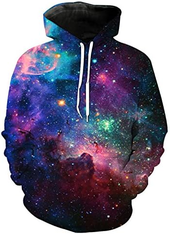 Matterin Christiao New 3D Hoodies Printing Sweatshirts Hoodeds Galaxy Space Star Autumn Loose Thin Hoody Tops Hot Sale Hd0199 M