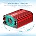 Poweradd 300W Car Power Inverter DC 12V to AC 110V Converter with Dual 3.1A Dual USB Ports for Smartphones, Tablet, Laptop, Breast Pump, Nebulizer and More - Red