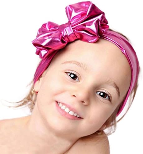 Baby Kids Toddler Girls Big Bow Headband, TRENDINAO Baby Kids Metallic Messy Hair Band Hair Accessory