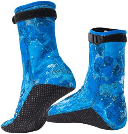 Unisex Adult Kids Anti Slip Snorkel Fins Socks Neoprene Snorkeling Diving No-Slip Socks Size XS Blue