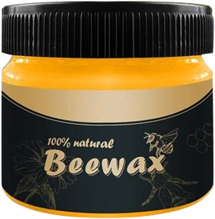 Beeswax Wood Seasoning Wax Tin, Made from Plant Based Oils and Beeswax, Cleaner Takes Seasons Most Cutting Board, Bowl and Houseware, Complete Solution Furniture Polish Care Beeswax (1 Pack)