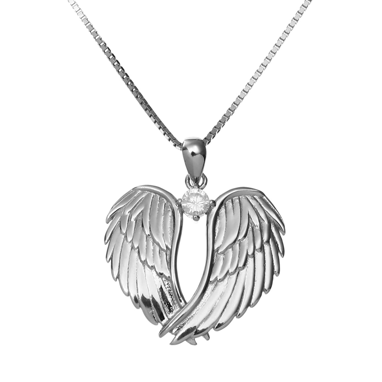 Angel Wing Necklace 925 Sterling Guardian Angel Necklace Silver Jewelry Guardian Angel Wings Pendant Charm Neck Chain Necklace Jewelry Gifts for Women Girls Friends