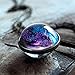 9 Pack Nebula Galaxy Double Sided Pendant Necklace Outer Space Necklace Universe Planet Jewelry Handmade Glass Cabochon Necklace Outer Space Party Favors Supplies