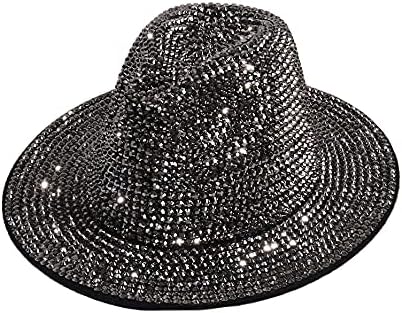 TOP HEADWEAR Fashion Bling Rhinestone Studded Wide Brim  display picture 3