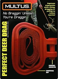 Image of MULTUS: Perfect Deer Drag Fast & Easy to use Durable Safety Reflective Orange Strap Compact Comfort Grip Handle Game Dragger