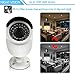 PECHAM HD 1200TVL Surveillance CCTV Camera 36 Infrared LEDs with 120ft IR Night Vision Distance 3.6mm Lens Wide Angle Waterproof Indoor/Outdoor Security Camera - White
