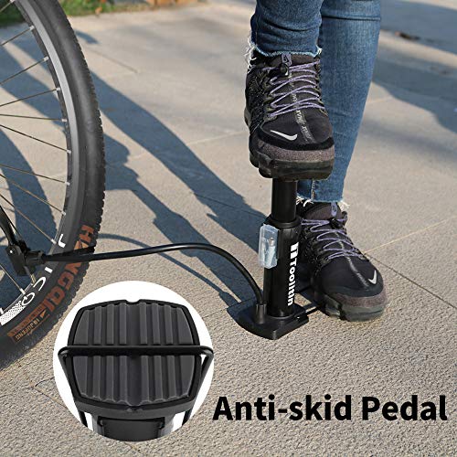 TOOLITIN Bike Pump Floor Bicycle Air Pump fits Universal Presta and