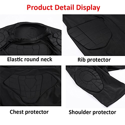 image for TUOYR Padded Compression Shirt Chest Protector Undershirt For Football