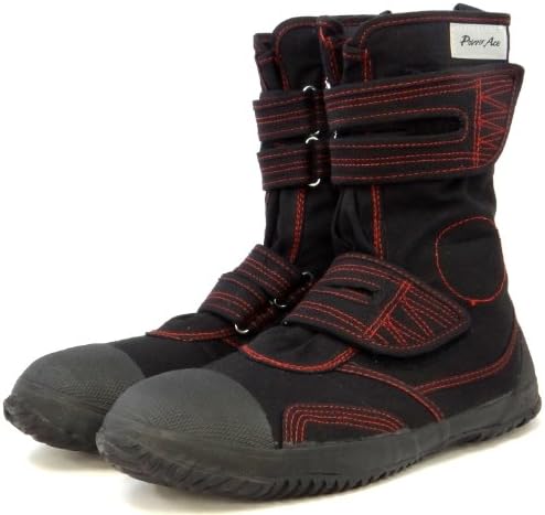 Power Ace Japanese Working Velcro Type Closure Shoes Black