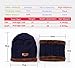 Yvechus 3 in 1 Winter Beanie Hat Scarf and Gloves Set Warm Knit Hat Thick Fleece Lined for Women (In Vogue Wine Red)