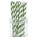 Dress My Cupcake Forest Green Striped Paper Straws, 25-Pack