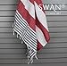 Swan Comfort 100% Cotton Pestemal Turkish Bath Towel, 39
