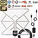 [Newest 2019] HDTV Antenna - Wsky HD Digital Indoor TV Antenna 65-100 Mile Range with Powerful Amplifier Signal Booster, Support 4K 1080p & Freeview All Older TV's with 16.5ft Longer Coax Cable