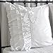 Queen's House Elegant Shabby White Euro Shams Covers Set of 2-I