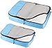 Amazon Basics 4 Piece Packing Travel Organizer Cubes Set - 2 Medium and 2 Large, Sky Blue