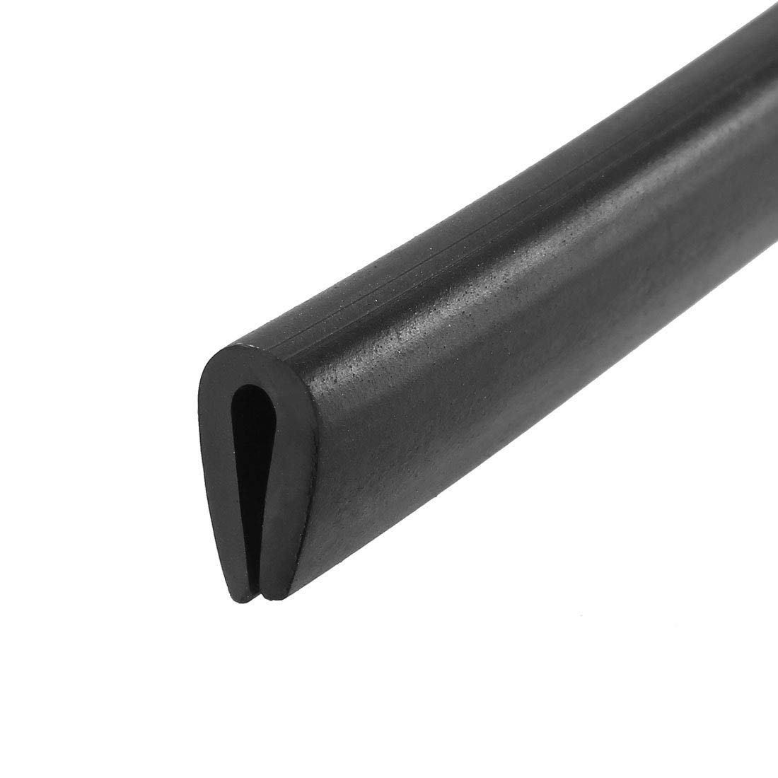 sourcing map Edge Trim U Seal Black Rubber Plastic U Channel Edge Protector Fits 1/16" - 3/32" Edge 30 Feet Length
