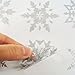 Pawliss Snowflake Window Glitter Christmas Decorations Ornaments 12 Sheets 108 Pieces