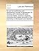An act for confirming and establishing articles of agreement for dividing and inclosing the open common fields, common meadow, commons and waste grounds, in the townships of Brompton and Sawden -  See Notes Multiple Contributors, Paperback