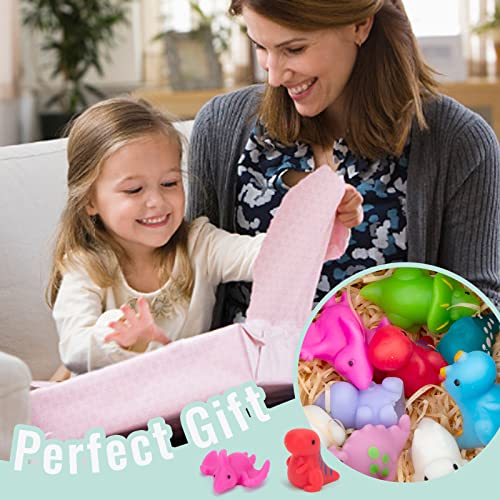 LOVESTOWN Mochi Squishy Toys, 28PCS Mini Kawaii Dinosaur Squishies Stress Relief Fidget for Kids Party Favors Goodie Bag Fillers Classroom Prizes Pinata Stuffers