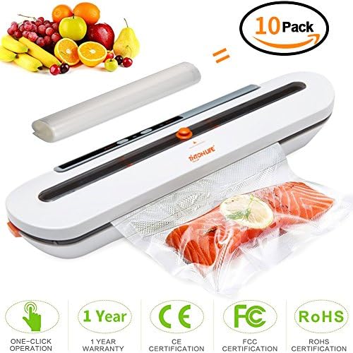 TINTON LIFE Small Household Vacuum Packaging Machine Portable Wet and Dry Sealing Machine Automatic Preservation Food Vacuum Sealing Machine