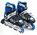 XINO SPORTS Adjustable Inline Skates for Girls - Illuminating LED Light- Up Wheels, Comfortable and Durable Design for Indoor and Outdoor Skating, Great for Beginners (Blue, Large 5-8)