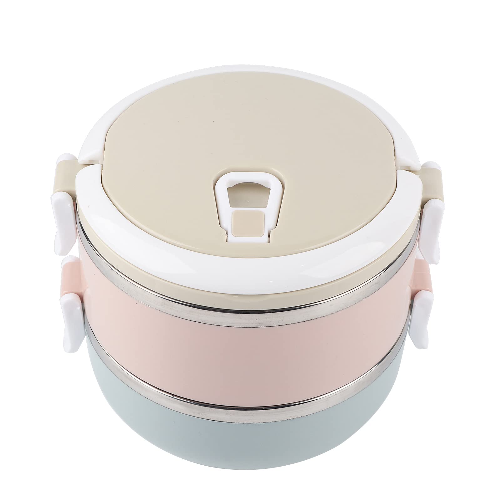 Nikou Thermal Food Container Portable Stainless Steel Thermal Lunch Box Rust-Proof Container Bento Box Food Container Can(1400ml)