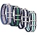 STYLELOVER 4 Pack Nato Watch Bands, Ballistic Nylon Watch Straps - Choices of Colors & Widths 16mm 18mm 20mm 22mm or 24mm