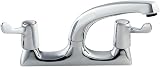 Deva DLT SPEC105 Lever Deck Sink Mixer Tap Chrome Brass Backnuts Low Pressure view 1