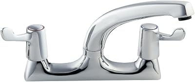 Deva DLT SPEC105 Lever Deck Sink Mixer Tap Chrome Brass Backnuts Low Pressure