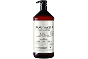 Rosen Apothecary Dog wash Odor Control 5-in-1, Cleanse, Condition, Deodorize, Soften and Detangle, Made in The U.S.A Large 1 Liter Size 32 oz.…