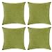 Deconovo Corduroy Pillow Case Cushion Cover with Invisible Zipper 18 x 18 Inch (Corduroy 18x18 Inch-4pcs, Oasis)