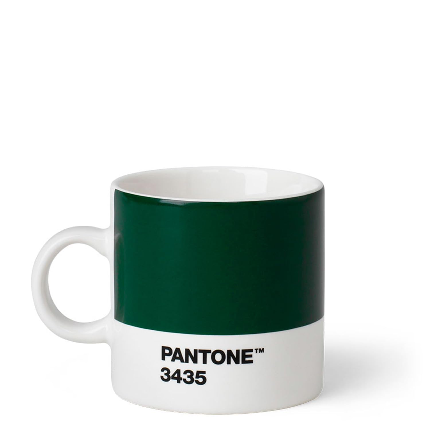 Pantone Espresso Cup, 101043435, Porcelain, Dark Green 3435, 6.1 x 6.1 x 8.2 cm, One size