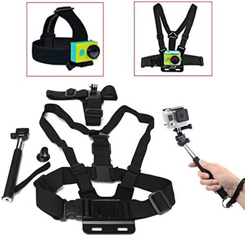 4 In 1 Chest Head Strap Mount Handle Monopod Accessories For GoPro 1 2 3 3 Plus 4 Xiaomi Yi SJ4000 SJ5000 SJcam