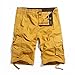 MorryOddy Men's Casual Cotton Multi-Pocket Cargo Shorts