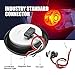 AMBOTHER 4'' Round 12-LED Truck Trailer Brake Stop Turn Marker Tail Light Flush Mount Back-Up Low Profile Light, Waterproof Tight Sealed Grommet Plug for RV Boat Truck Trailer Red DC 12V (Pack of 2)