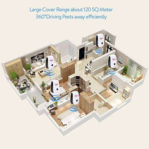 Pest Control Ultrasonic Pest Repeller, Non-Toxic, Humans & Pets Safe, Electronic Plug in Repellent Indoor for Insects, Mosquitoes, Mice, Spiders, Ants, Rats, Roaches - Thumbnail 6