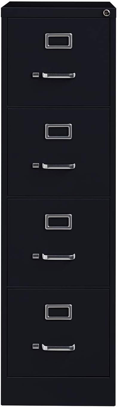 Amazon Com Hirsh Industries 26 1 2 Deep Vertical File Cabinet 4 Drawer Letter Size Black 16699 Office Products