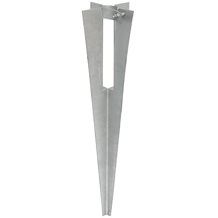 NIEDERBERG METALL Bodenhülse mit Klemmschelle 50cm Einschlaghülse Einschlagbodenhülse für runde Ø 34mm Zaunpfosten Zaunpfähle