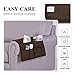 Guken Armchair Organizer Couch Caddy Sofa Armrest Organizer Non Slip Remote Control Holder for Recliner with 6 Pockets for Tablet, Phone, Books, Magazines, 20''x35'', Chocolate