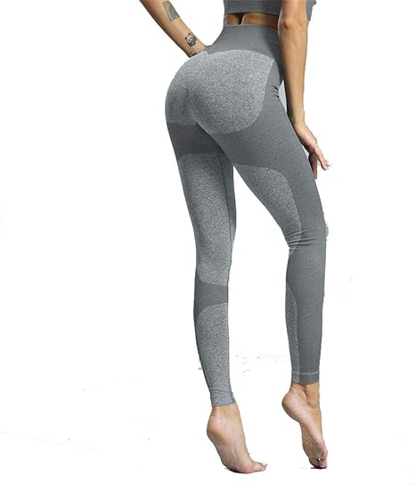 Amazon Co Jp 女性のヨガパンツトレーニングカプリタイツ スポーツレギンス レディース フィットネスウェア 美脚 ジムタイツを実行している女性のシームレスなヨガレギンスハイウエストおなかコントロールセクシーな伸び縮みバットリフトワークアウトアクティブ