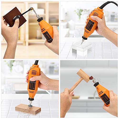 Rotary Tool Kit, INLIFE Multi-functional Power Rotary Tool Electric Drill Grinder with Adjustable Speed for Home Improvement and Crafting Projects (150 pieces)