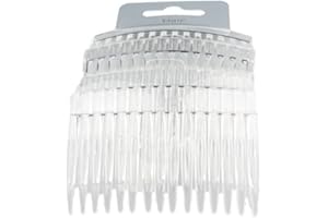 Set of 4 Clear Plain Hair Combs Slides 7cm (2.8) by Pritties Accessories